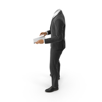 Notepad Suit Black PNG & PSD Images
