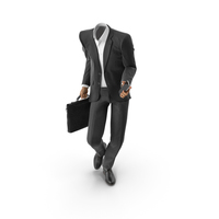 Posing Bag Phone Suit Black PNG & PSD Images