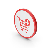 Icon Add To Shopping Cart Red PNG & PSD Images
