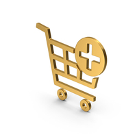 Symbol Add To Shopping Cart Gold PNG & PSD Images