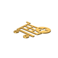 Gold Symbol Add To Shopping Cart PNG & PSD Images
