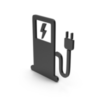 Symbol Electric Vehicle Charging Station Black PNG & PSD Images
