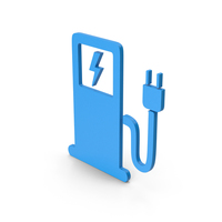 Symbol Electric Vehicle Charging Station Blue PNG & PSD Images