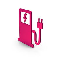 Symbol Electric Vehicle Charging Station Metallic PNG & PSD Images