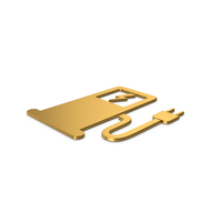 Gold Symbol Electric Vehicle Charging Station PNG & PSD Images