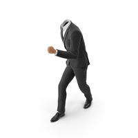 Running With Bag Suit Black PNG & PSD Images