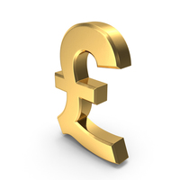 UK Pound Currency Symbol Gold PNG & PSD Images