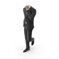 Standing Hand in Pocket Suit Black PNG & PSD Images