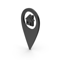 Pinpoint Home Black PNG & PSD Images
