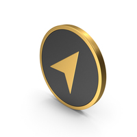 Gold Icon Send Button / Arrow PNG & PSD Images