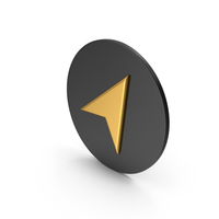 Send Button / Arrow Gold Icon PNG & PSD Images