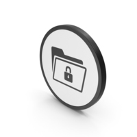 Icon Locked File Folder PNG & PSD Images
