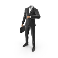 Waiting With Bag Suit Black PNG & PSD Images