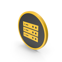 Icon Server Yellow PNG & PSD Images