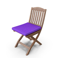 Folding Chair Purple Cushion PNG & PSD Images