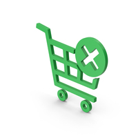 Symbol Remove From Shopping Cart Green PNG & PSD Images