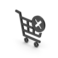 Symbol Remove From Shopping Cart Black PNG & PSD Images