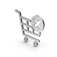 Symbol Remove From Shopping Cart Silver PNG & PSD Images
