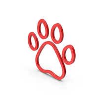 Symbol Animal Paw Red PNG & PSD Images