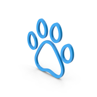 Symbol Animal Paw Blue PNG & PSD Images