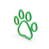 Symbol Animal Paw Green PNG & PSD Images