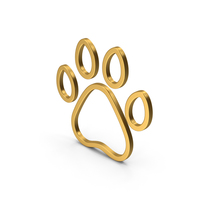 Symbol Animal Paw Gold PNG & PSD Images