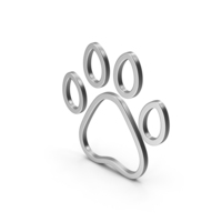Symbol Animal Paw Silver PNG & PSD Images