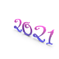 Stylized Numbers 2021 PNG & PSD Images