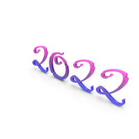 Stylized Numbers 2022 PNG & PSD Images