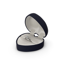 Velvet Gift Box with Diamond Ring PNG & PSD Images