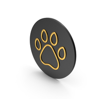 Animal Paw Gold Icon PNG & PSD Images