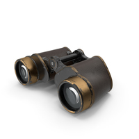 Vintage Brass Military Binoculars PNG & PSD Images