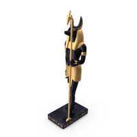 Vintage Egyptian Anubis Statue PNG & PSD Images