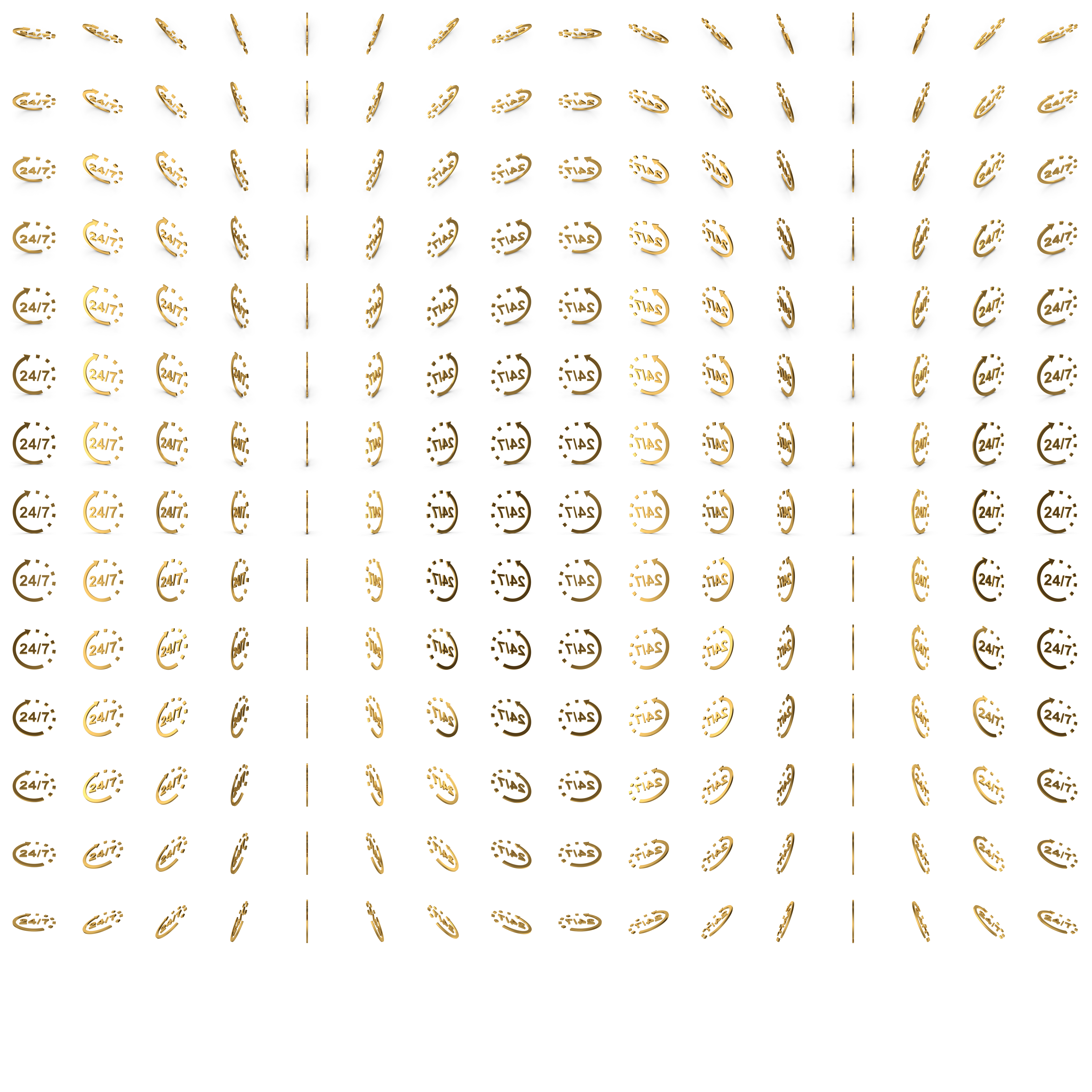 Symbol 24 / 7 Open Gold PNG Images & PSDs for Download