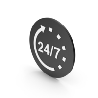 24 / 7 Open Icon PNG & PSD Images