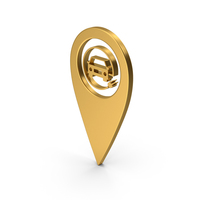 Pinpoint Electric Vehicle Charging Gold PNG & PSD Images