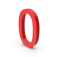 Number 0 Red PNG & PSD Images