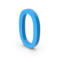Number 0 Blue PNG & PSD Images