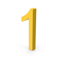 Number 1 Yellow PNG & PSD Images