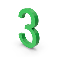 Number 3 Green PNG & PSD Images