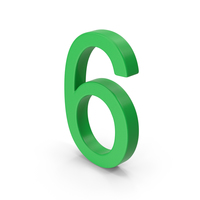 Number 6 Green PNG & PSD Images