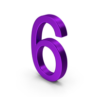 Number 6 Purple PNG & PSD Images