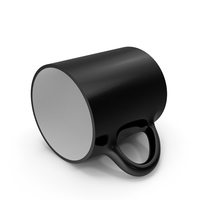 Black and White Cup on Floor PNG & PSD Images