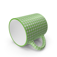 Printed Dark Green Cup on Floor PNG & PSD Images