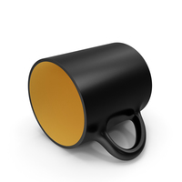 Coffee Cup Yellow Black PNG & PSD Images