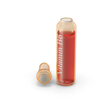Vitamin B6 2ml Amber Ampoule Opened PNG & PSD Images