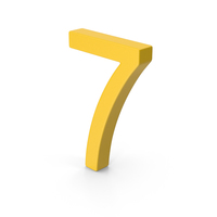 Number 7 Yellow PNG & PSD Images