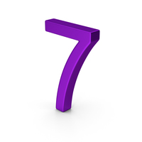 Number 7 Purple PNG & PSD Images