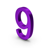 Number 9 Purple PNG & PSD Images