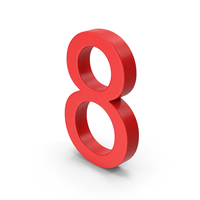 Number 8 Red PNG & PSD Images